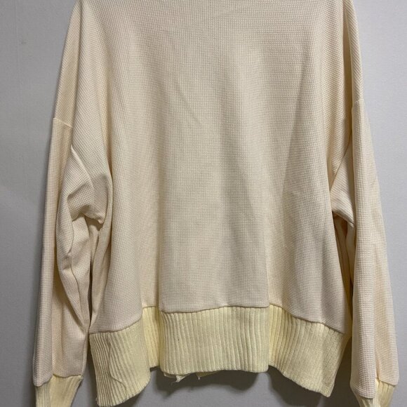 Two Piece Loungewear Set Cardigan & Pants in Cream Color Size M - Picture 8 of 12